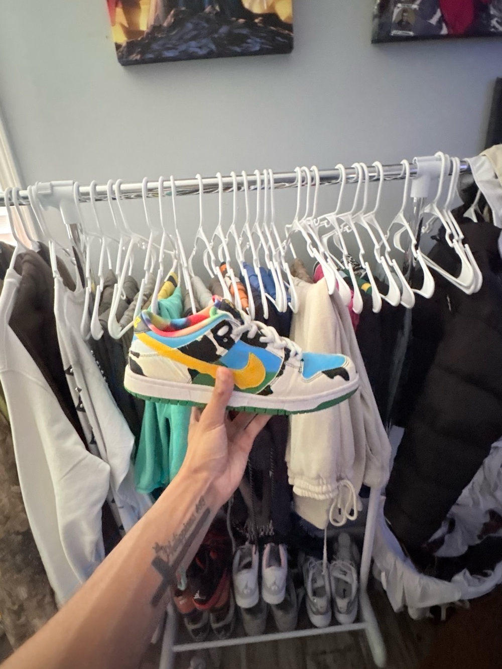 Nike Low-Top Sneakers in Blue, Yellow, Green and Black